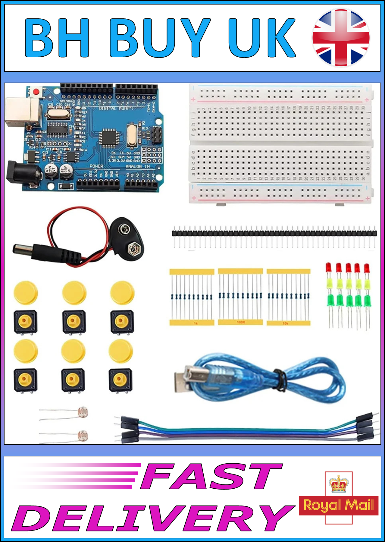 DIY STARTER KIT FOR UNO R3 ARDUINO 12 IN 1