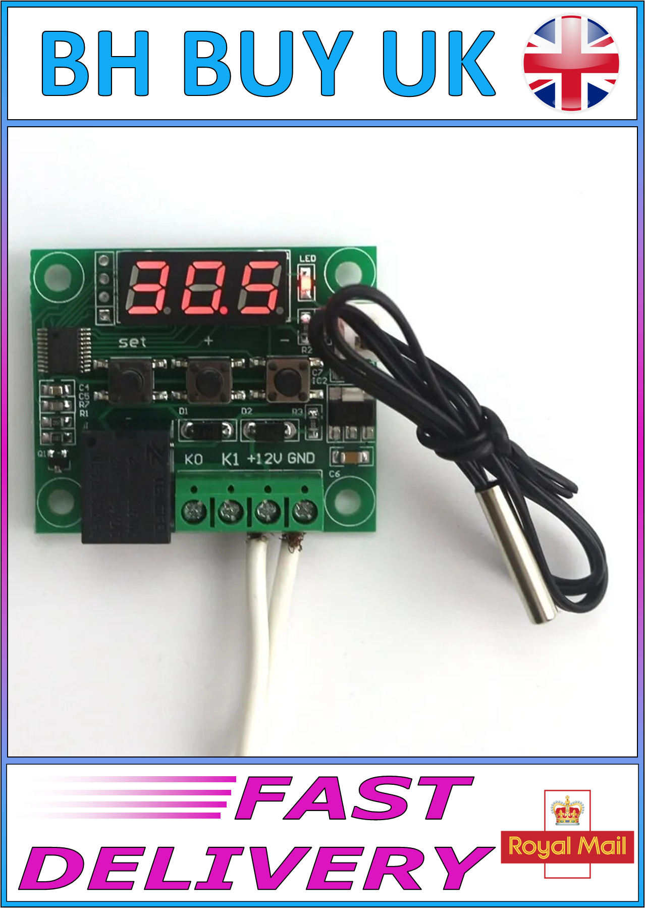 DIGITAL TEMPERATURE CONTROLLER W1209 DC 12V