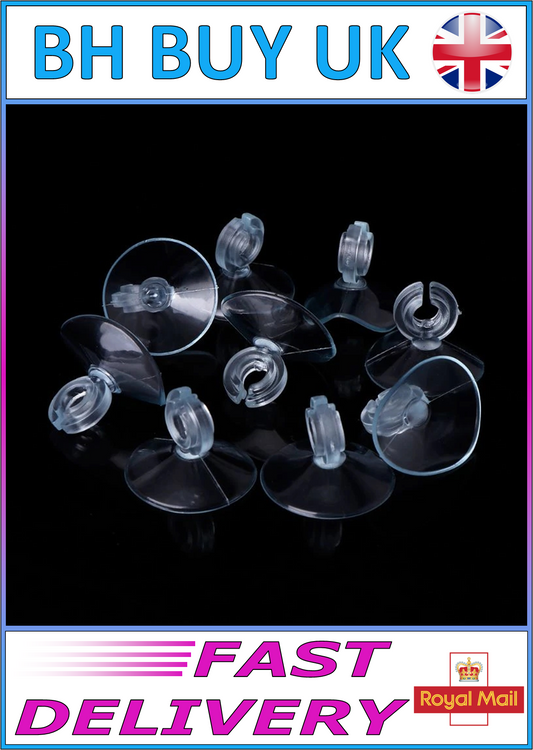 10 x AQUARIUM AIRLINE SUCTION CUP CLIPS