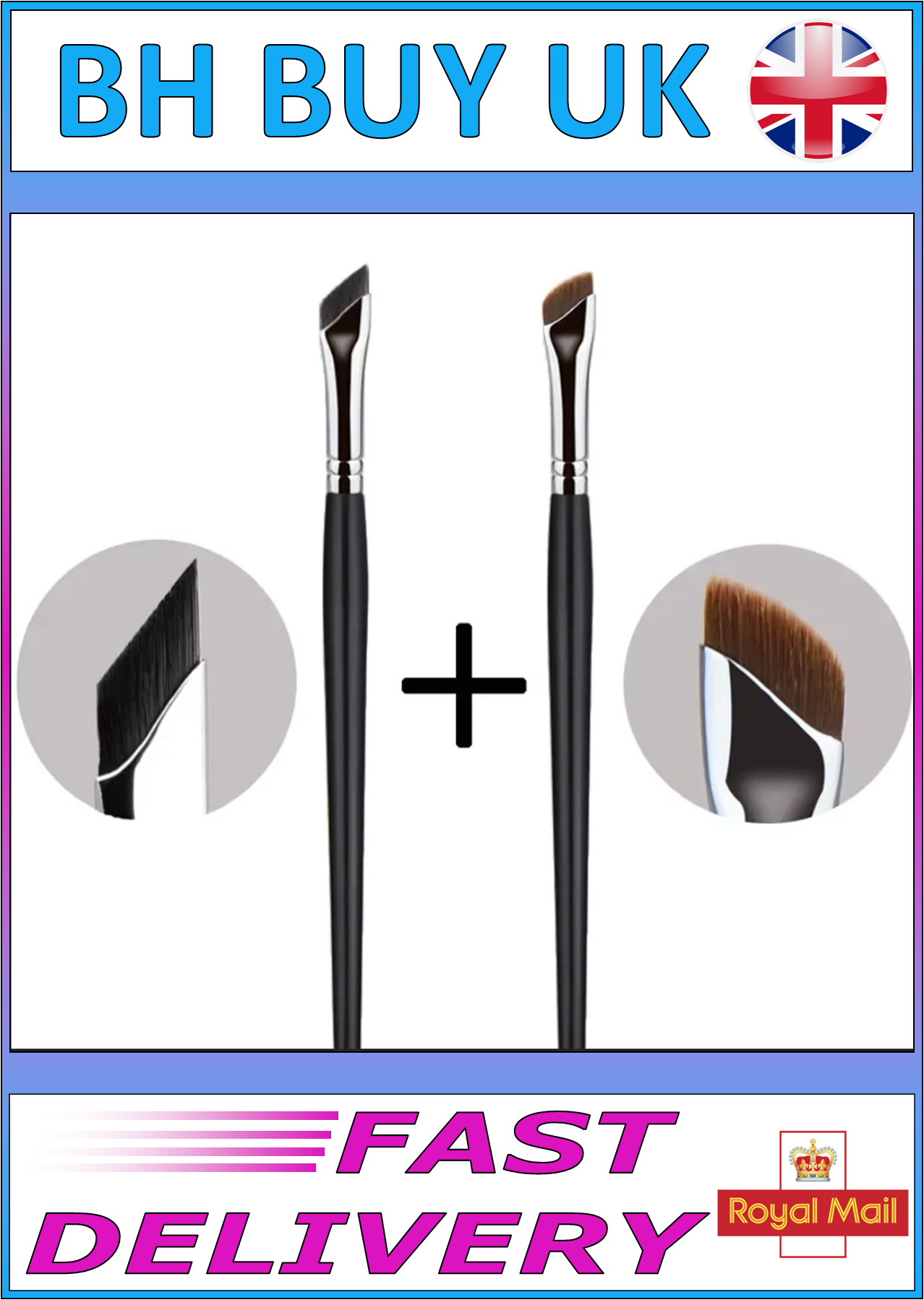 2 x EYELINER BRUSH SET