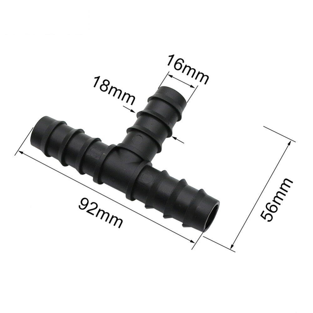 AQUARIUM / POND BARBED TEE FLEXIBLE PIPE HOSE CONNECTOR 13mm, 16mm & 25mm