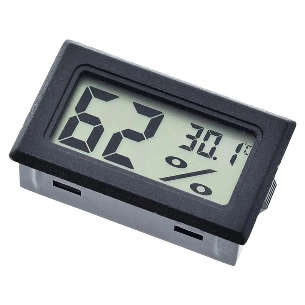 BLACK RECESSED DIGITAL HYGROMETER & THERMOMETER