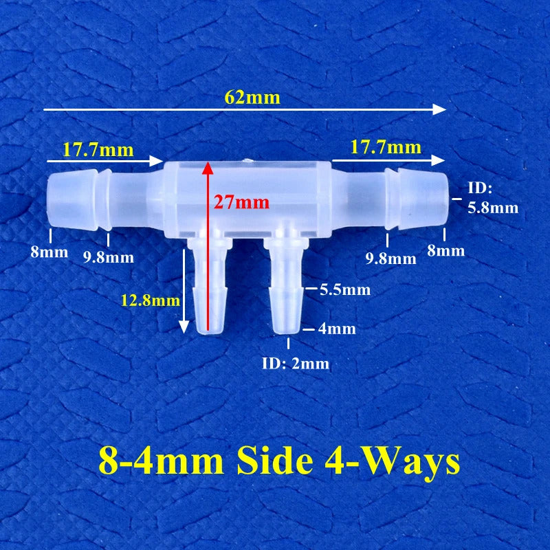 AQUARIUM 8mm - 4mm FLEXIBLE PIPE REDUCER SPLITTERS