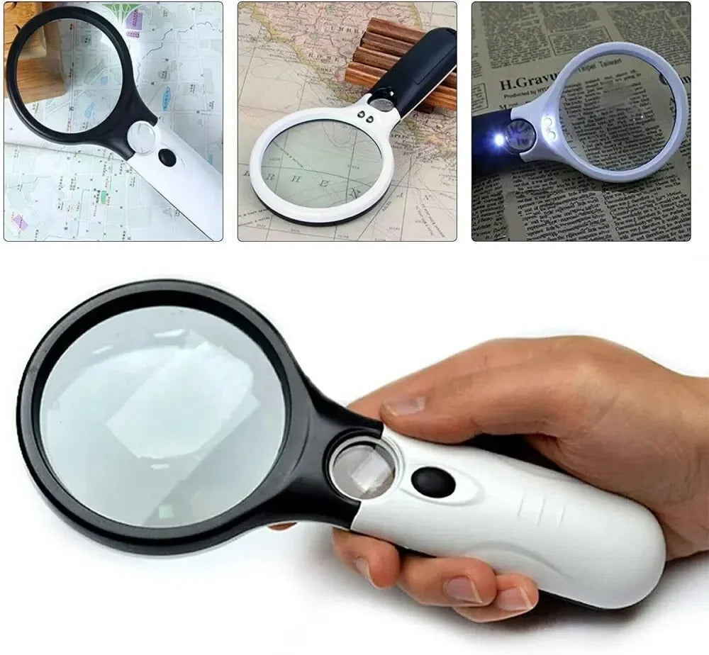 45x MAGNIFYING GLASS WITH LED LIGHT