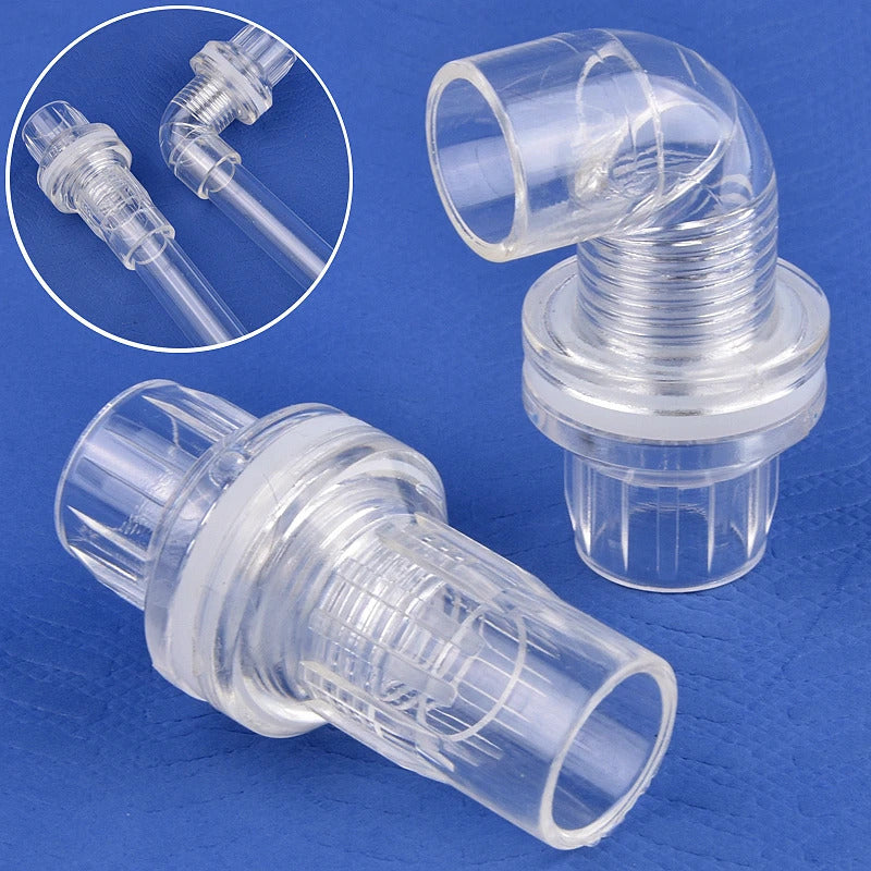 AQUARIUM TRANSPARENT STRAIGHT & ELBOW TANK CONNECTORS 16mm & 20mm