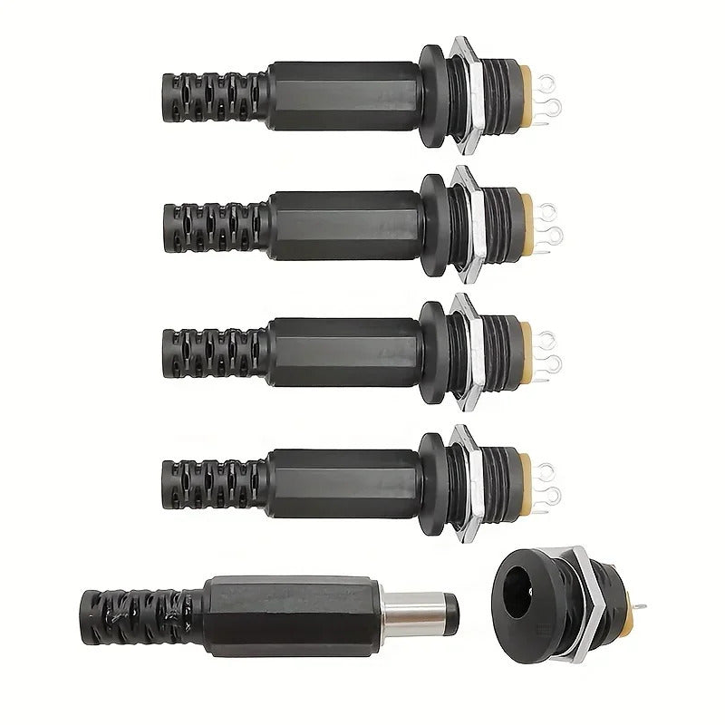 5 x DC 5.5 x 2.1mm PLUG & SOCKET PAIRS