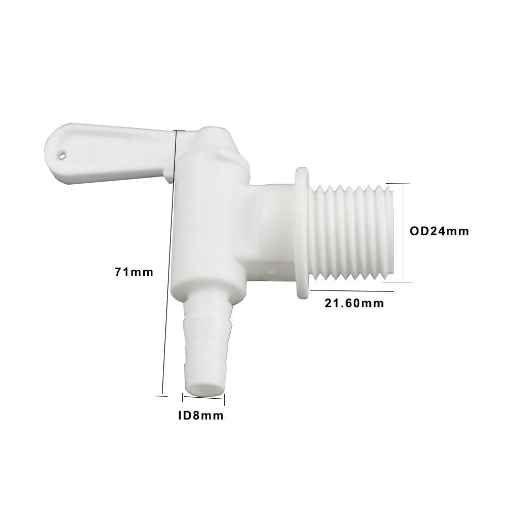 3 x WHITE PLASTIC BREWING BUCKET TAP