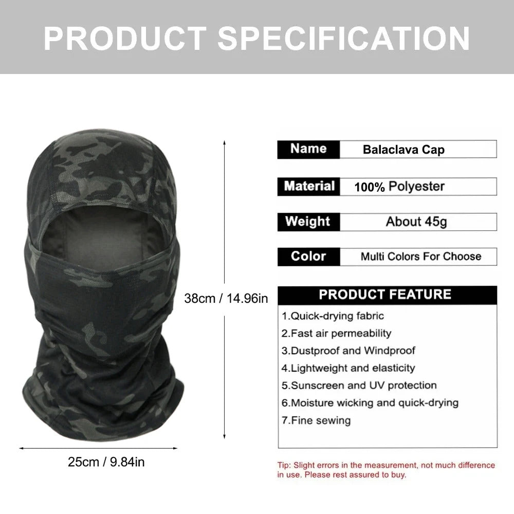 CAMOUFLAGE BALACLAVA HATS - FULL FACE