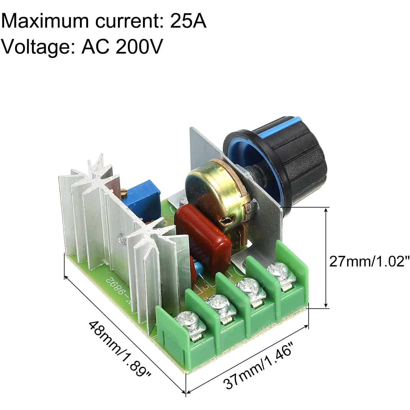 AC 50-220V 2000W 25A MOTOR SPEED CONTROLLER SCR