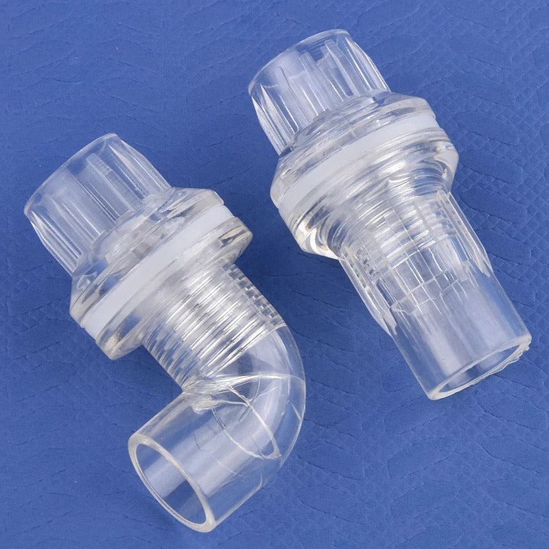 AQUARIUM TRANSPARENT STRAIGHT & ELBOW TANK CONNECTORS 16mm & 20mm