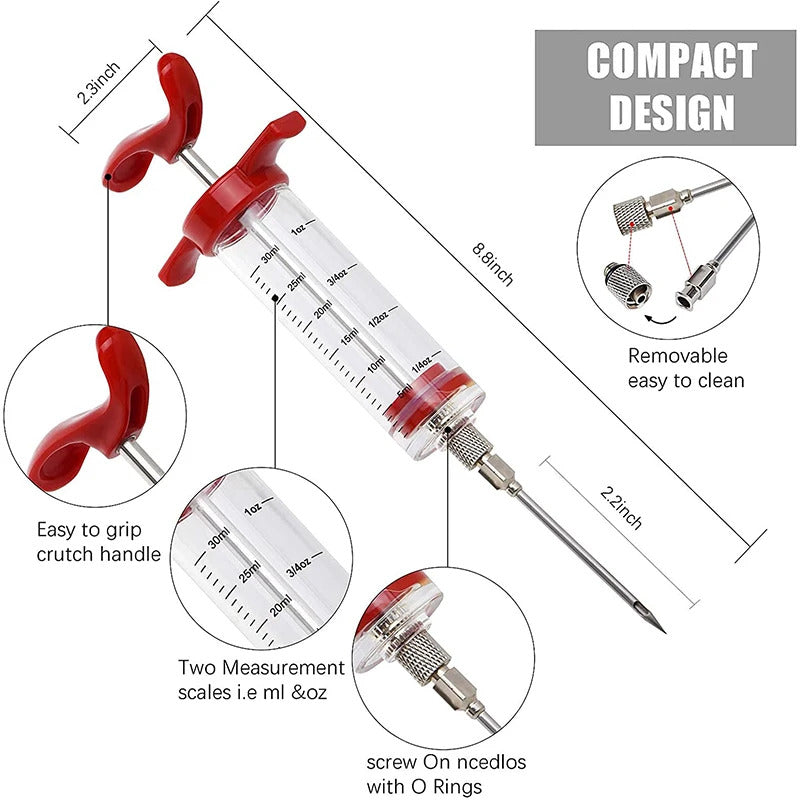 MEAT MARINADE INJECTOR SYRINGE