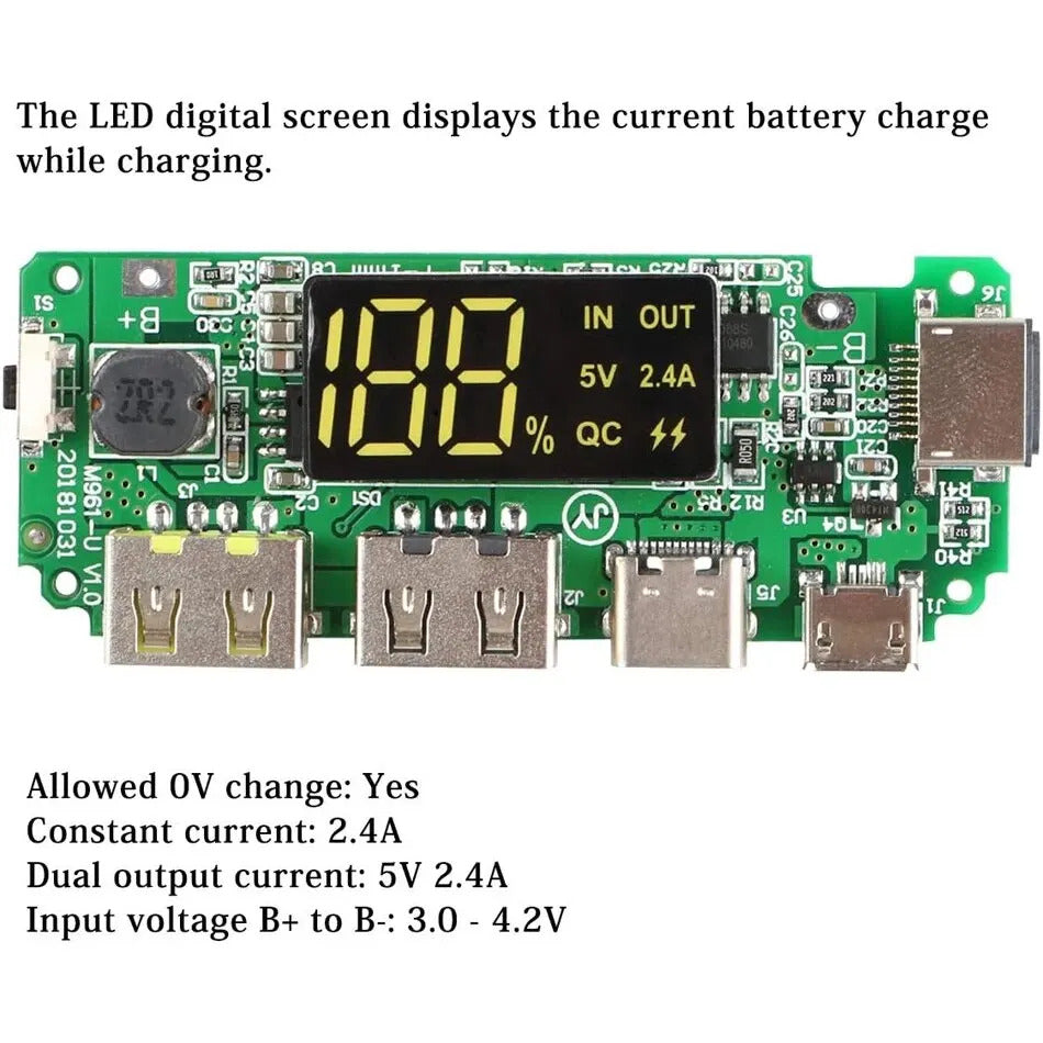 LITHIUM BATTERY CHARGER DIY 5V 2.4A