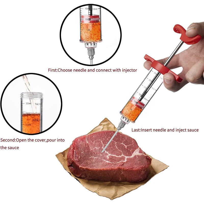 MEAT MARINADE INJECTOR SYRINGE