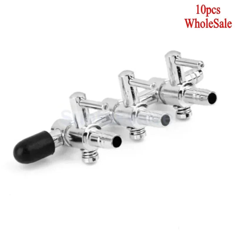 CHROME AQUARIUM / POND AIR TAPS 2 & 3 WAY