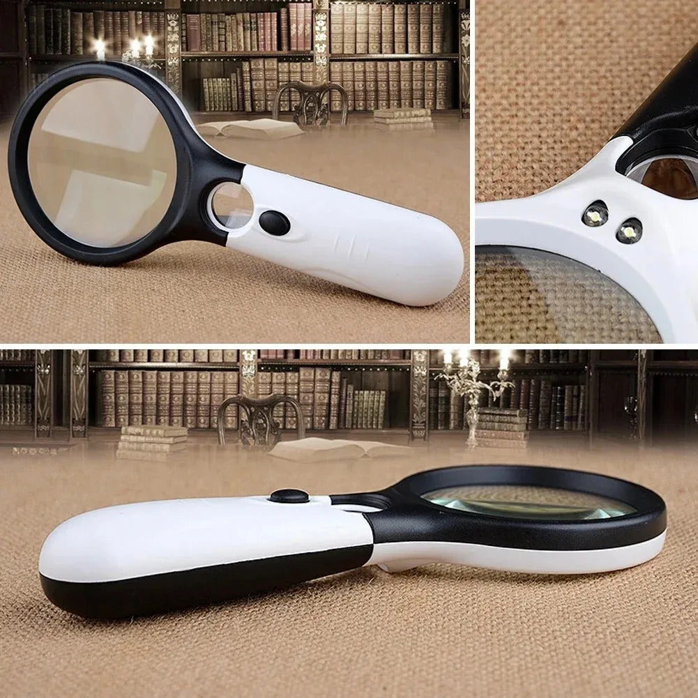 45x MAGNIFYING GLASS WITH LED LIGHT