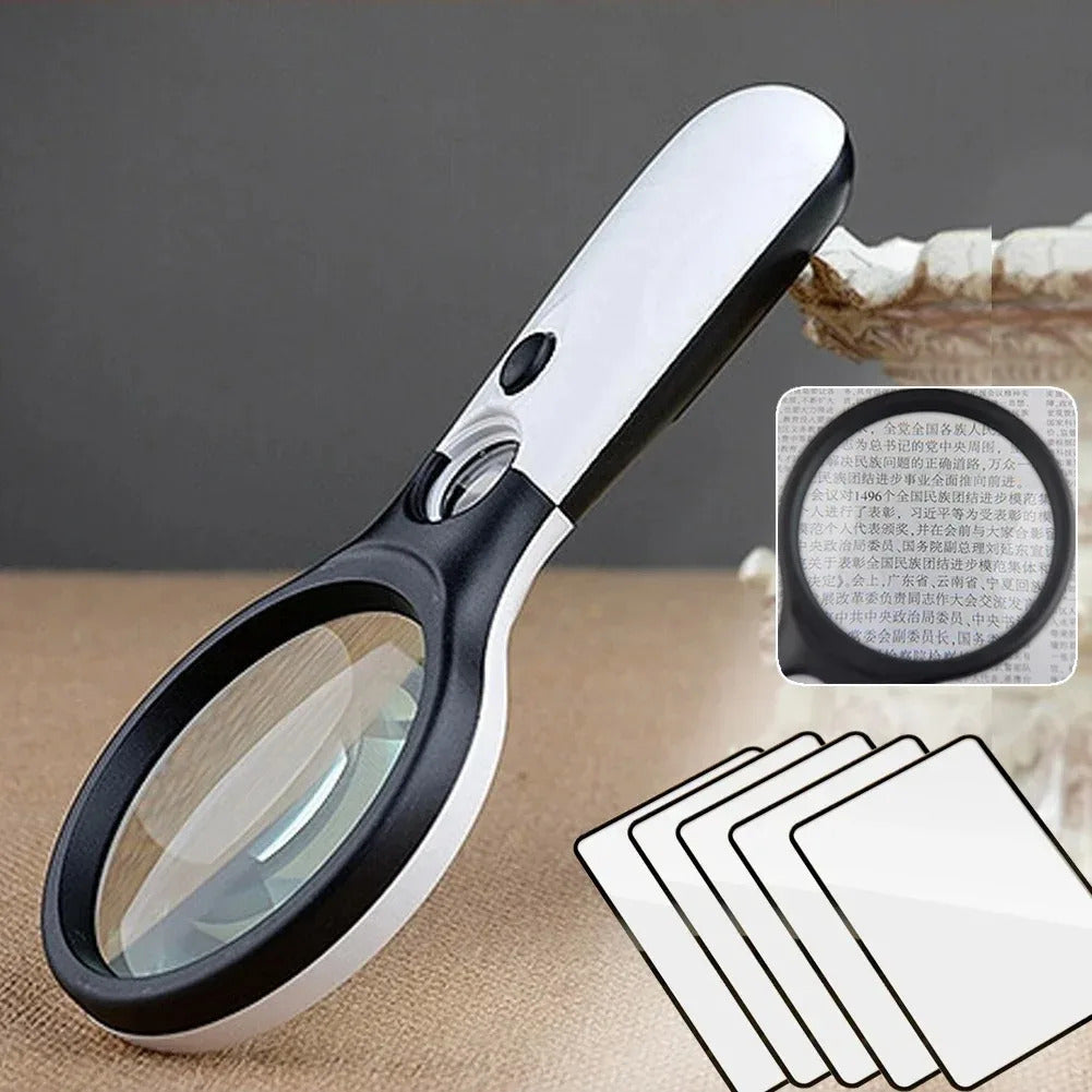 45x MAGNIFYING GLASS WITH LED LIGHT