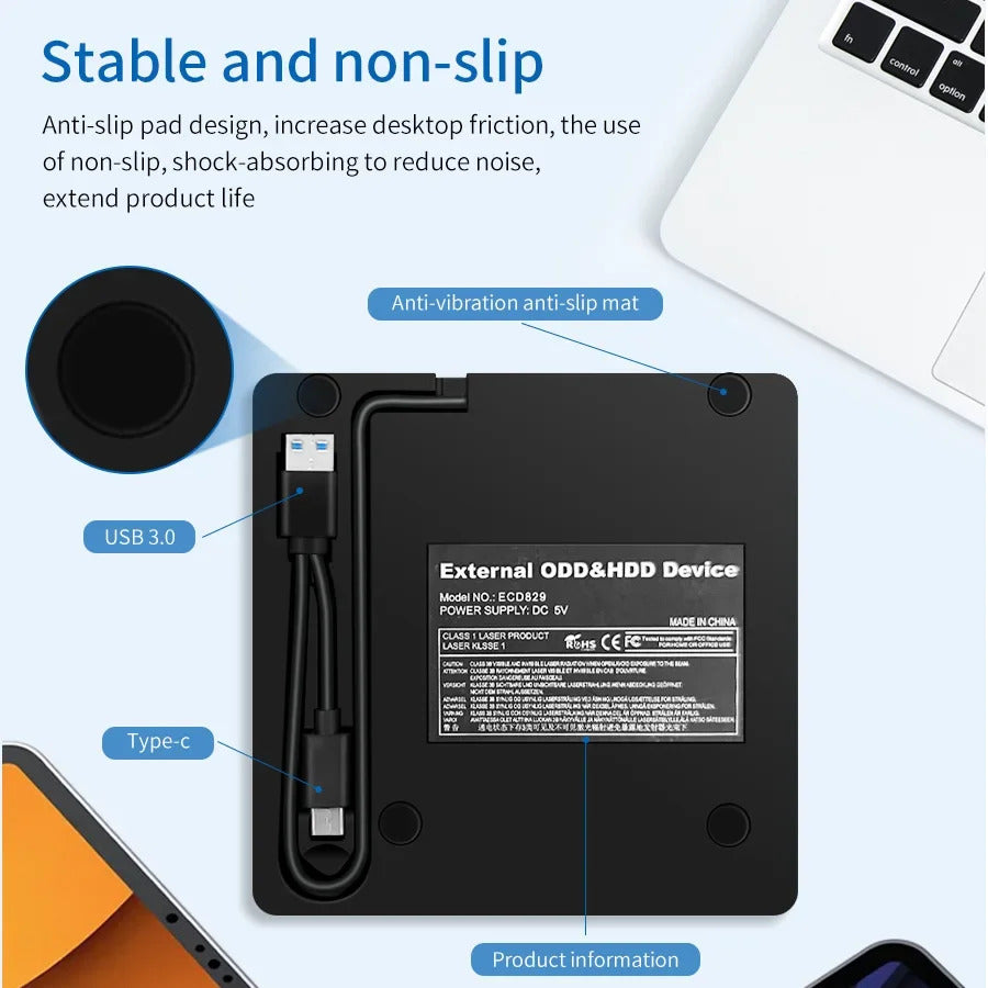 EXTERNAL DVD RW USB 3.0 DRIVE / TYPE C