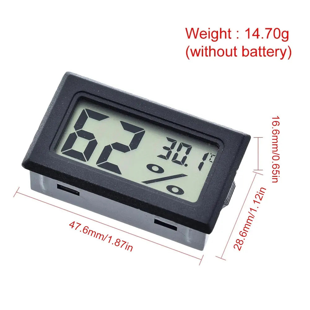 WHITE RECESSED DIGITAL HYGROMETER & THERMOMETER