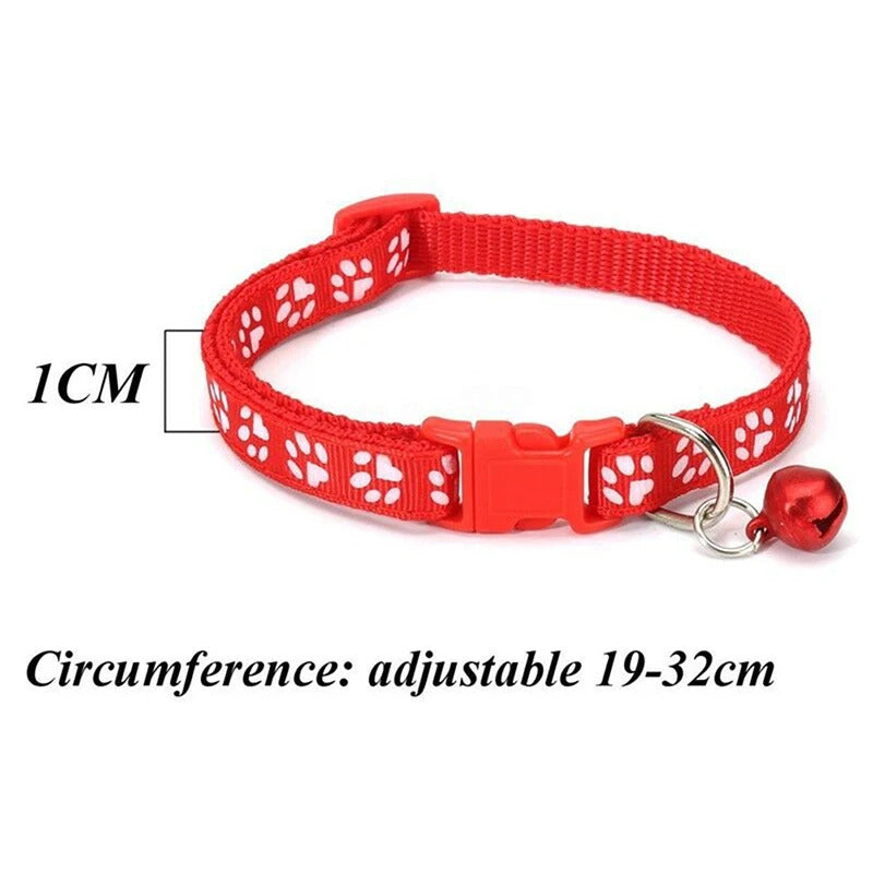 CAT / KITTEN PAW PRINT COLLAR SAFETY COLLAR