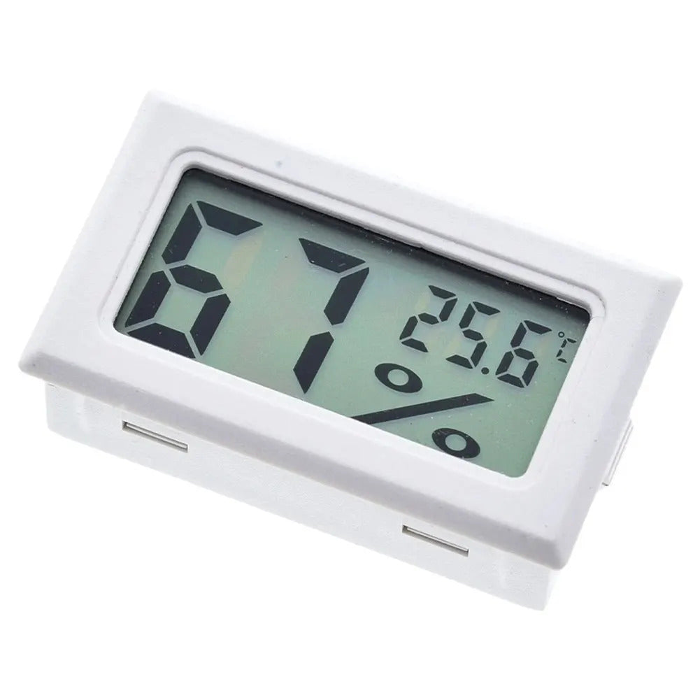 WHITE RECESSED DIGITAL HYGROMETER & THERMOMETER