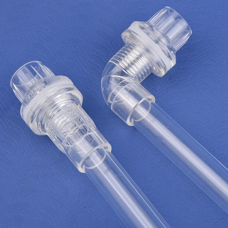 AQUARIUM TRANSPARENT STRAIGHT & ELBOW TANK CONNECTORS 16mm & 20mm