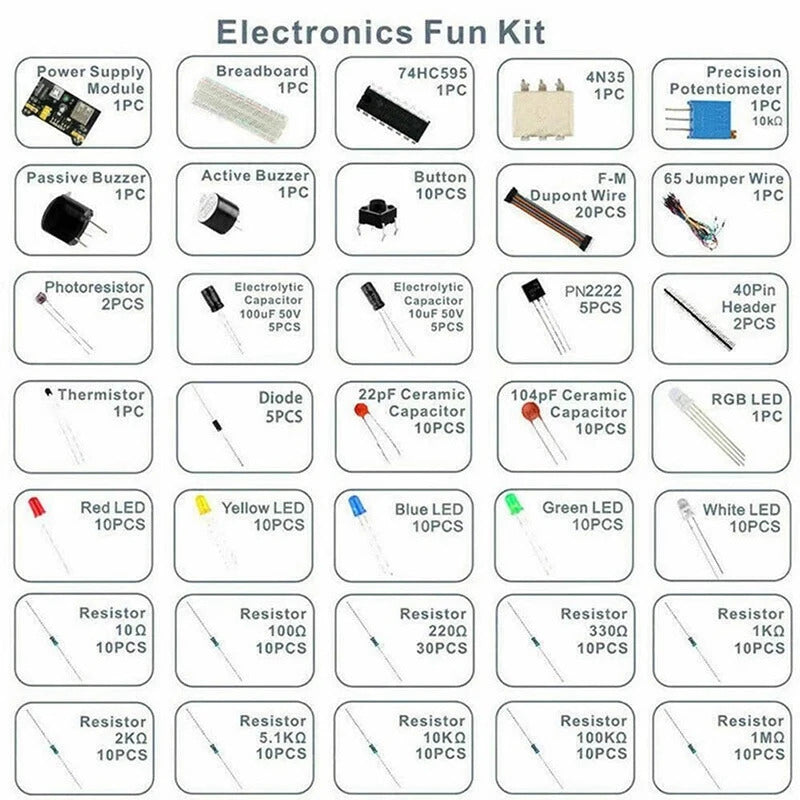 ELECTRONIC COMPONENT STARTER KIT, ARDUINO, 830