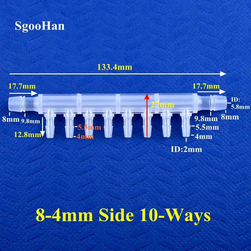 AQUARIUM 8mm - 4mm FLEXIBLE PIPE REDUCER SPLITTERS