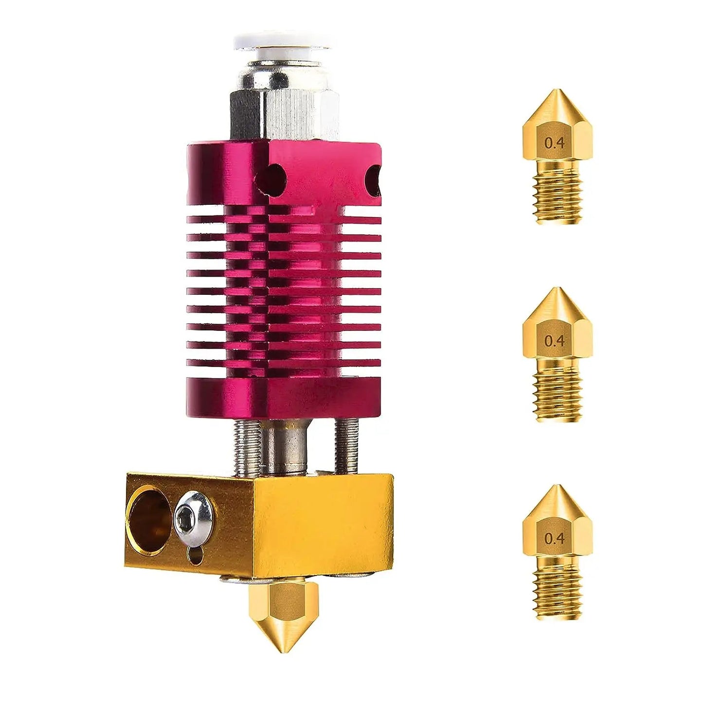 3D PRINTER EXTRUDER HOTEND & 3 0.4mm NOZZLES