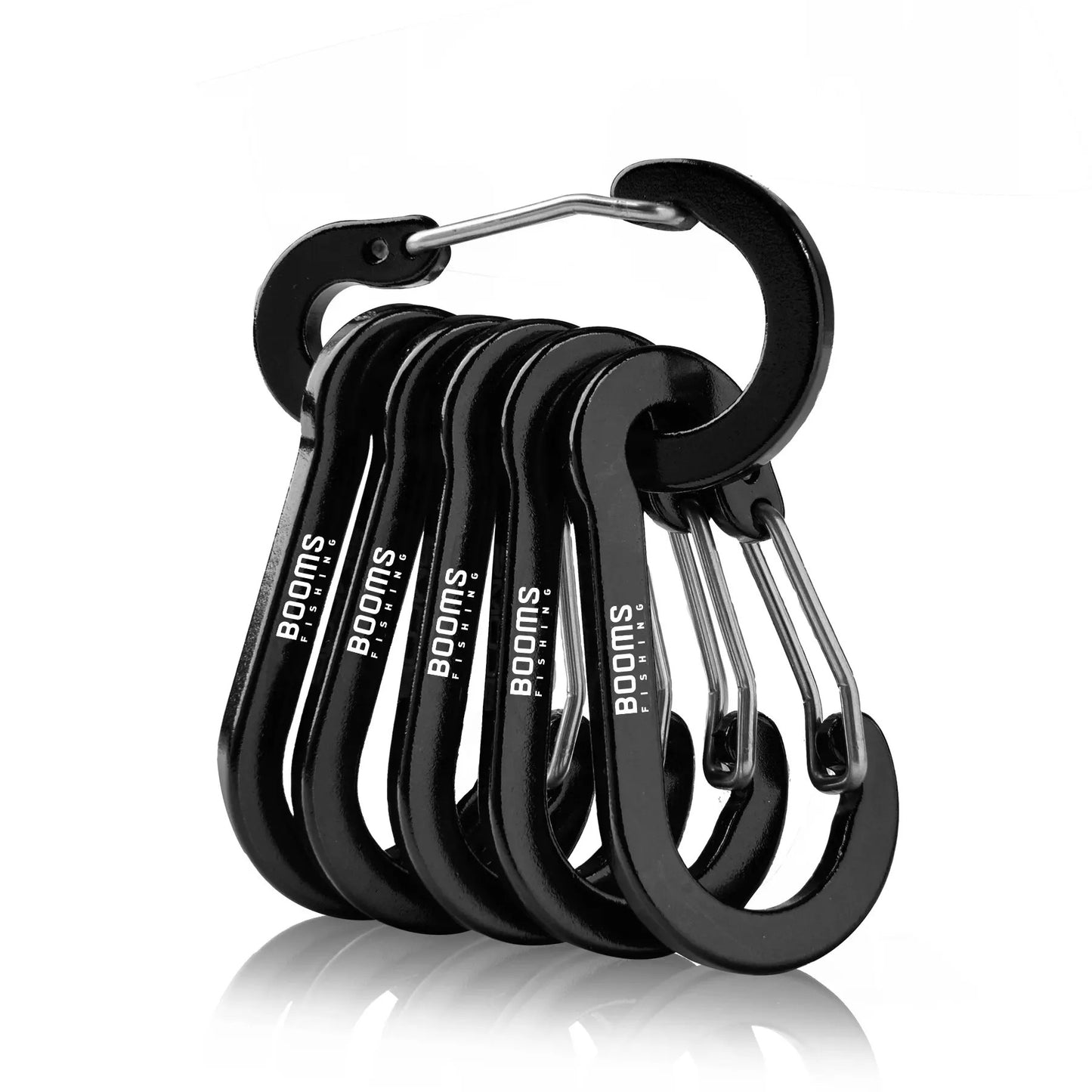 6 x ALUMINIUM CARABINIERS CLIPS