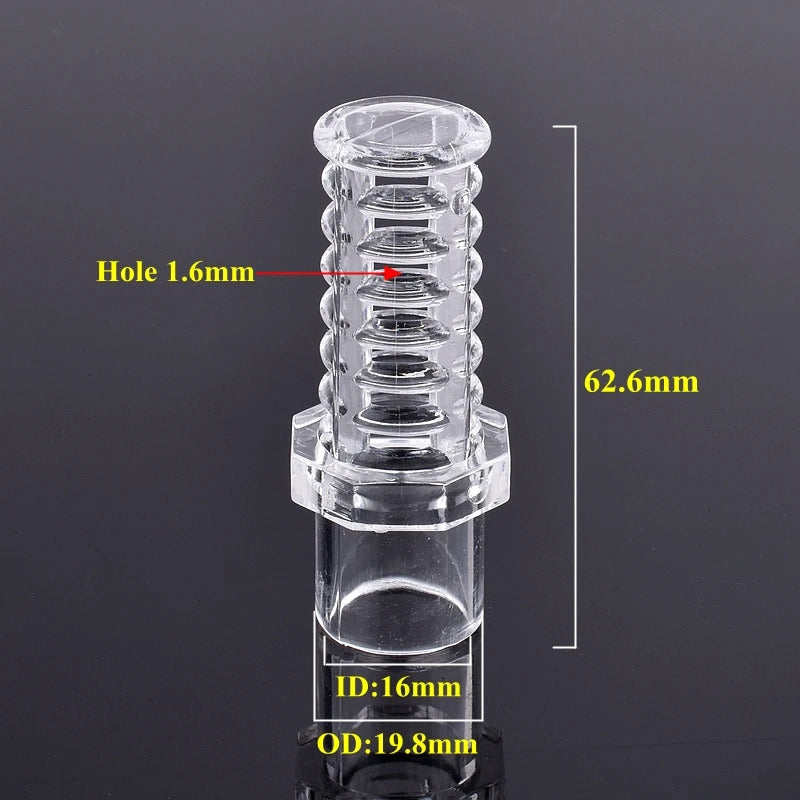 AQUARIUM ACRYLIC STRAINER OUTFLOW PIPE 20mm 25mm