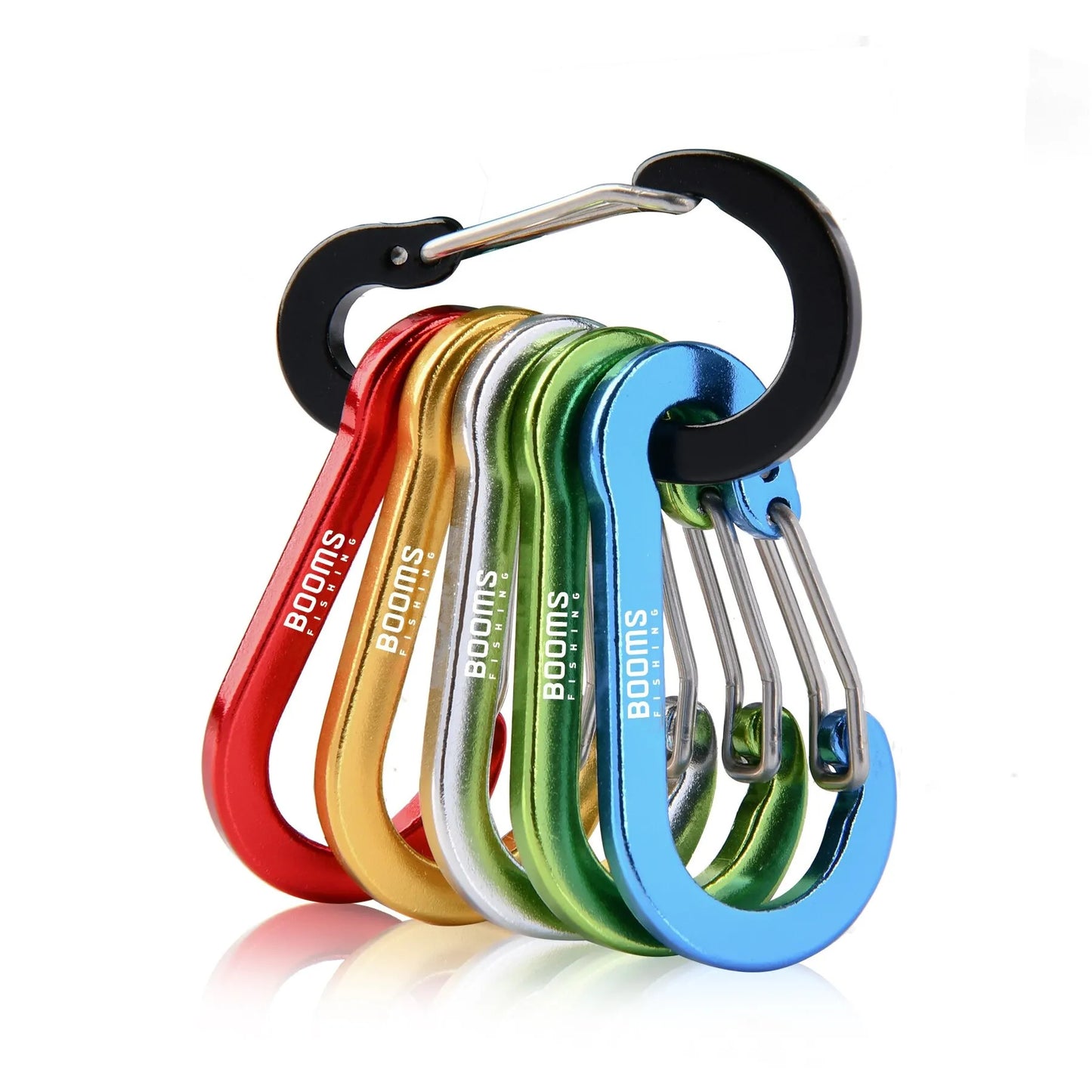 6 x ALUMINIUM CARABINIERS CLIPS