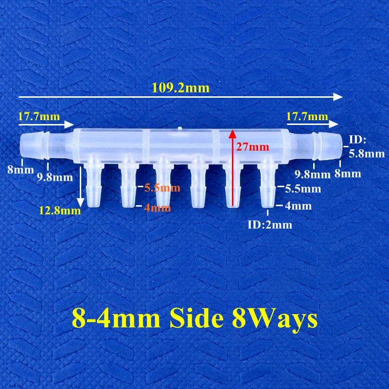 AQUARIUM 8mm - 4mm FLEXIBLE PIPE REDUCER SPLITTERS