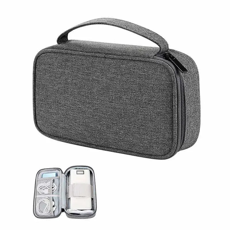 SMALL DEVICE STORAGE BAG - GREY, BLACK & BLUE