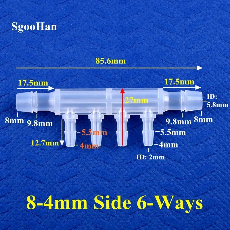 AQUARIUM 8mm - 4mm FLEXIBLE PIPE REDUCER SPLITTERS