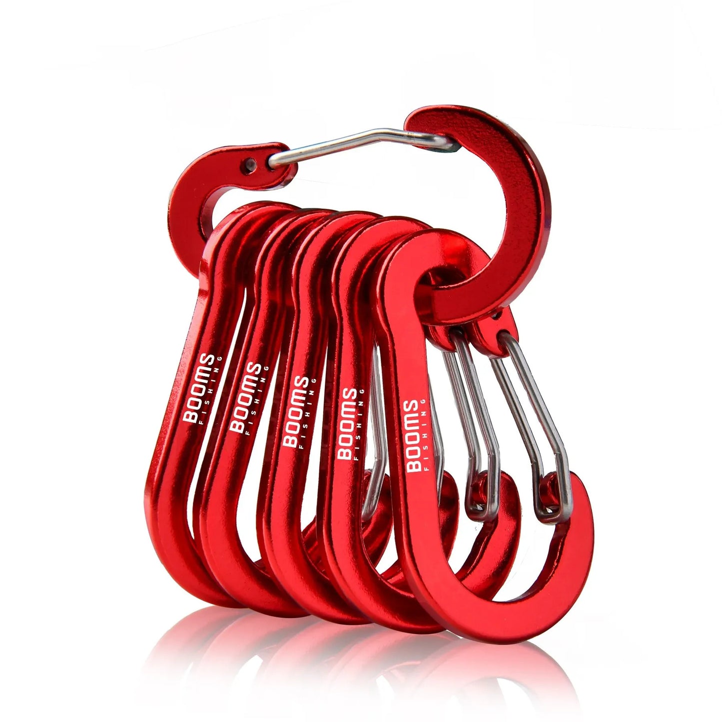 6 x ALUMINIUM CARABINIERS CLIPS